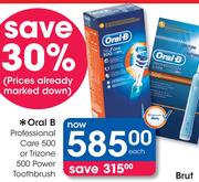 Oral B Professional Care 500 Or Trizone 500 Power Toothbrush-Each