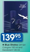 Blue Stratos Gift Set: Cologne 100ml And Deodorant 125ml-Per Set