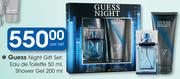 Guess Night Gift Set: Eau De Toilette 50ml, Shower Gel 200ml-Per Set