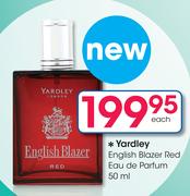 Yardley English Blazer Red Eau De Parfum-50ml Each