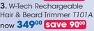 Babyliss W-Tech Rechargeable Hair & Beard Trimmer T110A