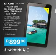 Dixon 7" Quad Core 3G Calling Tablet With 1GB RAM & 16GB ROM TS-M706E