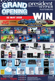 President Hyper : Rustenburg JVC Grand Opening Specials (22 May - 26 May 2025)