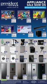 President Hyper : Appliance Sale (02 January - 20 January 2025)