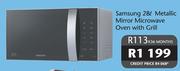 Samsung Metallic Mirror Microwave Oven with Grill-28Ltr