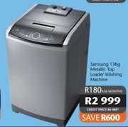 Samsung Metallic Top Loader Washing Machine-13kg