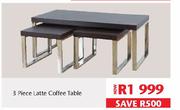 3 Piece Latte Coffee Table