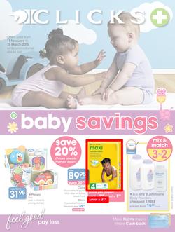 Clicks : Baby Savings (11 Feb - 15 Mar 2015), page 1