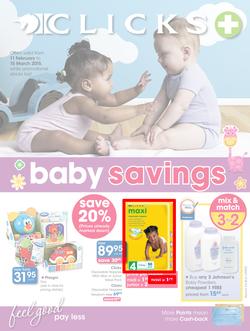 Clicks : Baby Savings (11 Feb - 15 Mar 2015), page 1