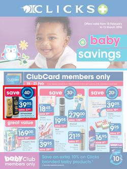Clicks : Baby Savings (15 Feb - 13 Mar 2016), page 1