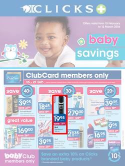 Clicks : Baby Savings (15 Feb - 13 Mar 2016), page 1