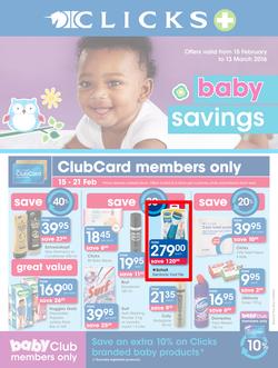 Clicks : Baby Savings (15 Feb - 13 Mar 2016), page 1