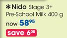 Nido Stage 3+ Pre-School Milk-400g