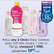 Clicks Baby Toiletries (Excl. Gift Sets, Soaps, 1L Or 750g)-Each