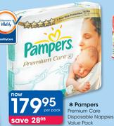 Pampers Premium Care Disposable Nappies Value Pack-Per Pack