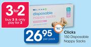 Clicks 150 Disposable Nappy Sacks-Per Pack