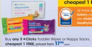 Clicks Toddler Wipes Or Nappy Sacks-Each