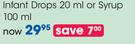Panado Infant Drops-20ml or Syrup-100ml Each