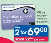 Clicks Hydration Powders-2 x 6 Sachets