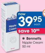 Bennetts Nipple Cream-50ml Each