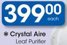 Crystal Aire Leaf Purifier-Each 