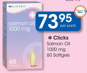 Clicks Salmon Oil 1000mg 60 Softgels-Per Pack