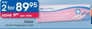 Clicks Home Pregnancy Test-2's Pack