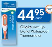 Clicks Flexi Tip Digital Waterproof Thermometer-Each
