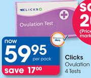 Clicks Ovulation 4 Tests-Per Pack