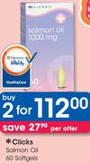 Clicks Salmon Oil-2x60 Softgels