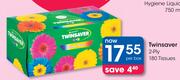 Twinsaver 2-Ply 180 Tissues-Per Box