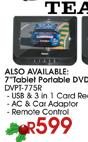 Teac 7" Tablet Portable DVD-DVPI-775R