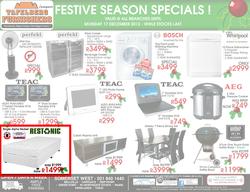 Tafelberg Furnishers : Festive Season Specials (Until 17 Dec 2012), page 1