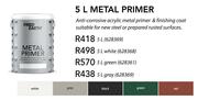 Fired Earth 5Ltr Metal Primer White