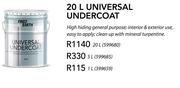 Fired Earth 20Ltr Universal Undercoat