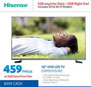 Hisense 50" UHD LED TV 50M5010UM-On 5GB Data Price Plan