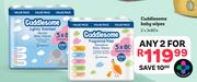 Cuddlesome Baby Wipes-For Any 2 x 3 x 80's Pack