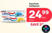 Aquafresh Toothpaste-100ml Each