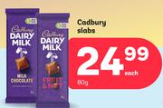 Cadbury Slabs-80g Each