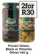 Ficcaci Green, Black Or Pimento Olives-2 x 140g 