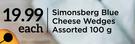 Simonsberg Blue Cheese Wedges Assorted-100g