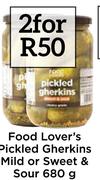 Food Lover's Pickled Gherkins Mild Or Sweet & Sour-2x680g