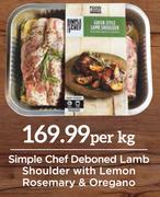 Simple Chef Deboned Lamb Shoulder With Lemon Rosemary & Oregano-Per Kg
