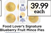 Food Lover's Signature Blueberry Fruit Mince Pies-Each