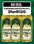 B-Well Blended Canola Oil & Olive Oil-For 3 x 1Ltr