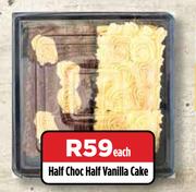 Half Choc Half Vanilla Cake-Each
