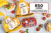 2 x Banana Thriftpacks 700g, 1 x Strawberry Punnet 250g-Combo