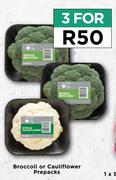 Broccoli Or Cauliflower Prepacks-For 3