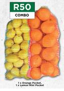 1 x Orange Pocket, 1 x Lemon Mini Pocket-Combo