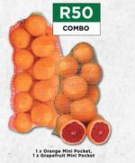 1 x Orange Mini Pocket, 1 x Grapefruit Mini Pocket-Combo